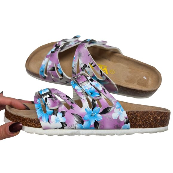 Birkenstock Florida Birko-Flor Sandals – Women’s Size 40 – New – Pink/Purple - Picture 7 of 10